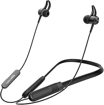 (Refurbished) Amazon Basics in-Ear Wireless Neckband with Mic, Up to 65 Hours Play Time, 800 mAh Battery, Bluetooth 5.0, Voice Assistance, Noise Cance...