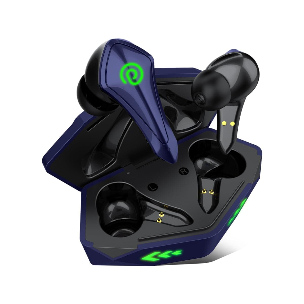 pTron Basspods Torq TWS Earbuds with 40ms Low Latency Gaming, TruTalk AI-ENC Calls, 40H Playtime, HD Mics, in-Ear Bluetooth 5.3 Headphones, Voice Assi...