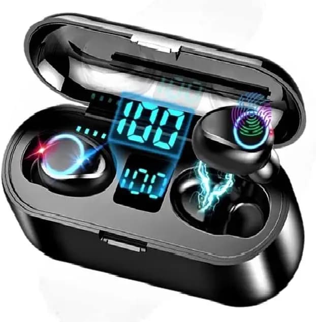 DIGICLUES Earbuds F9 TWS with Power Bank & ASAP Charge Bluetooth Headset (F9 TWS)