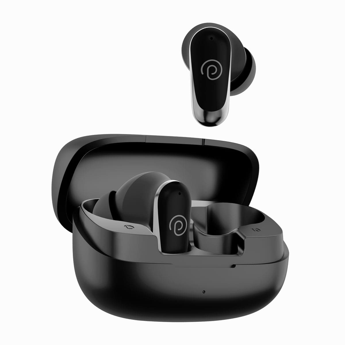 pTron Bassbuds Zen TWS Earbuds w/ 35dB ANC, Quad MEMS Mic, ENC Calls, 55Hrs Playtime, Custom EQ, App Support, BT6.0, Dual-Device Pairing, 40ms Low-Lat...
