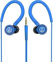 Audio-Technica COR150IS BL Sonic Sport in-Ear Wired Earphone with HD Sound, 8.5mm Powerful Drivers, Sound Isolation & in line Controls with Mic (Blue)