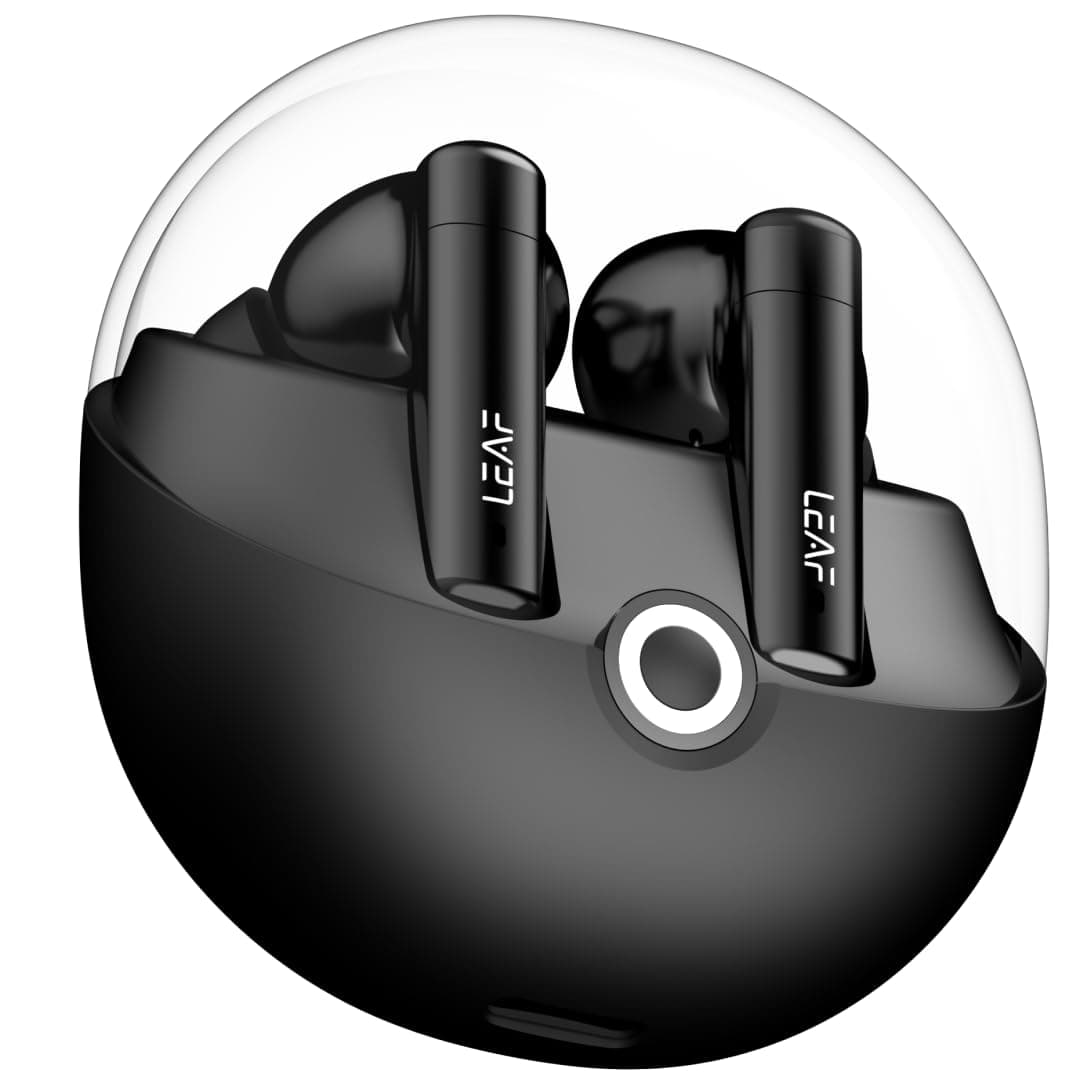 Leaf Buds X514 True Wireless ANC in Ear Earbuds with AI Sound App,Active Noise Cancellation,Transparency Mode,70H Playtime,Quad Mic Enc,40Ms Low Laten...