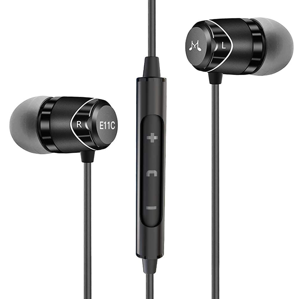 (Renewed) SoundMAGIC E11C in-Ear Headset with Mic (Black) In-Ear