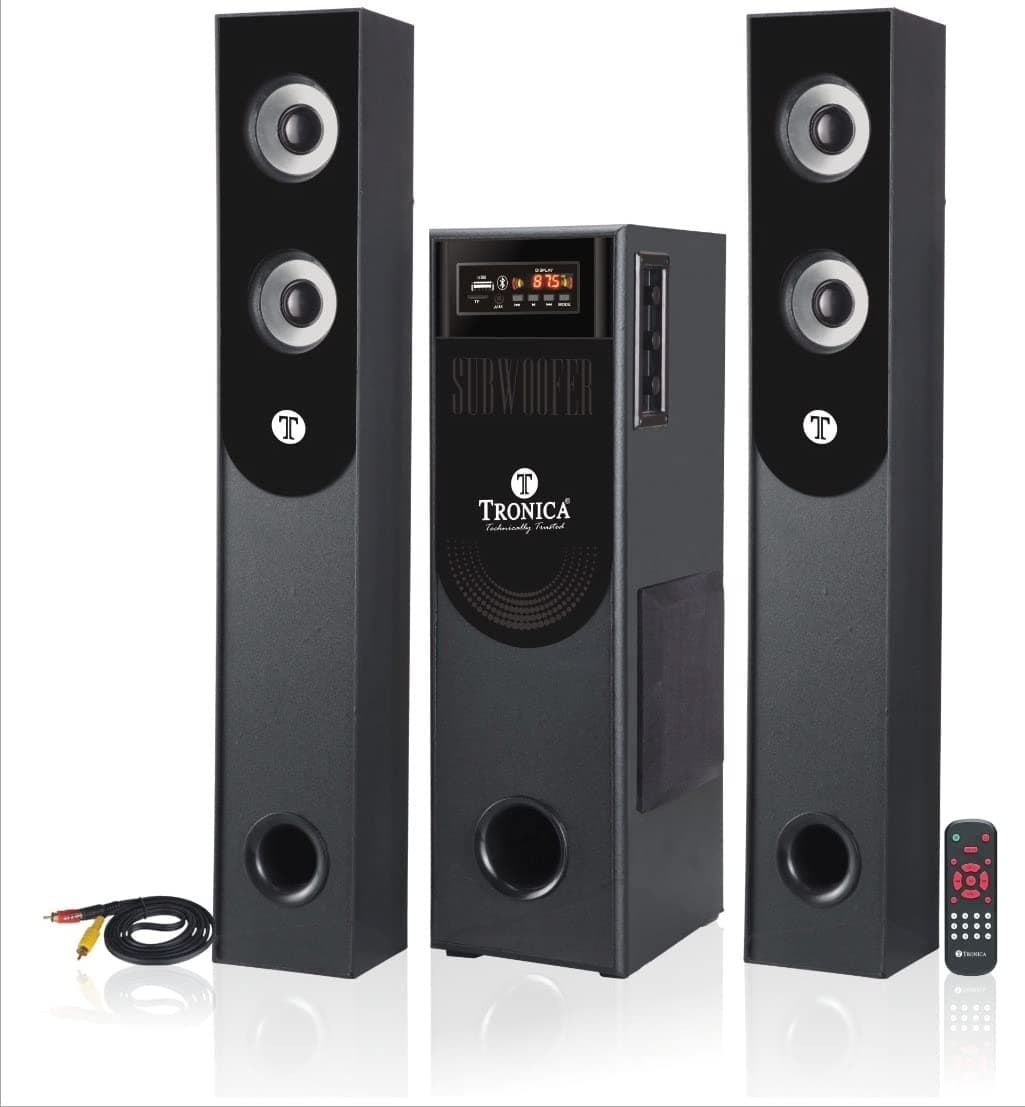 Tronica TR-1501 Deep Bass Home Theater with Subwoofer 2.1 Channel with 55W Premium Signature Sound, Multiple Connectivity Modes, Master Remote and Sleek Finish (Black)