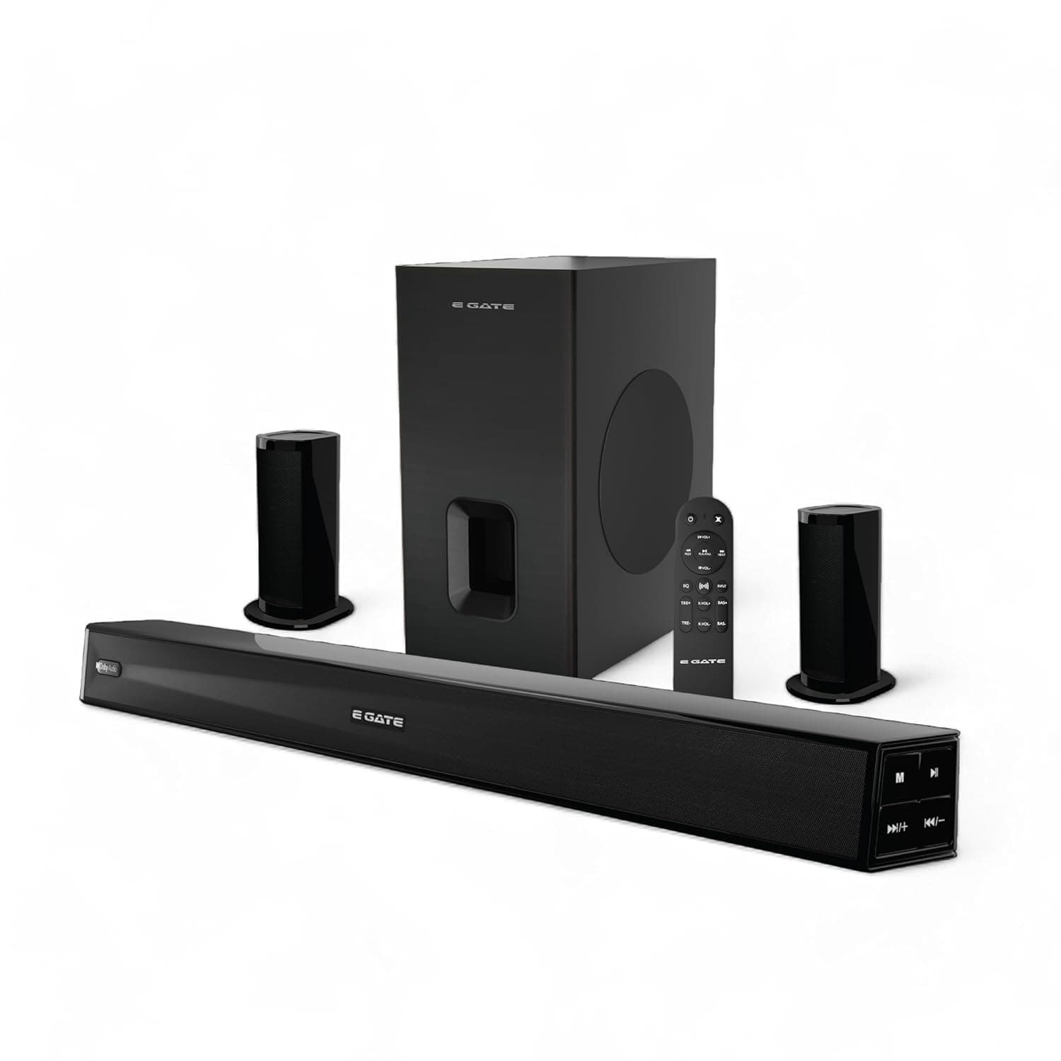 E GATE Phantom 630DW Soundbar 5.1 Dolby Audio, 540W Home Theatre Sound bar for TV with Wireless Subwoofer (16.5cm) & 2 Satellite Speakers | 3 EQ Mode,...