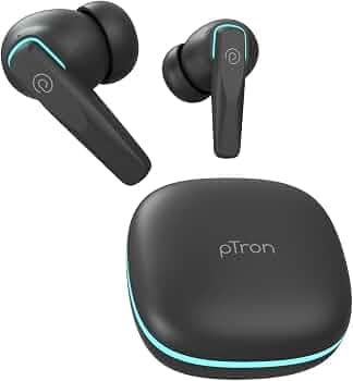 pTron Newly Launched Zenbuds Evo X2 in-Ear TWS Earbuds with Quad Mic & ENC Calls, 50H Playtime, 40ms Low Latency Sync, Bluetooth 5.3 Headphones, Type-...