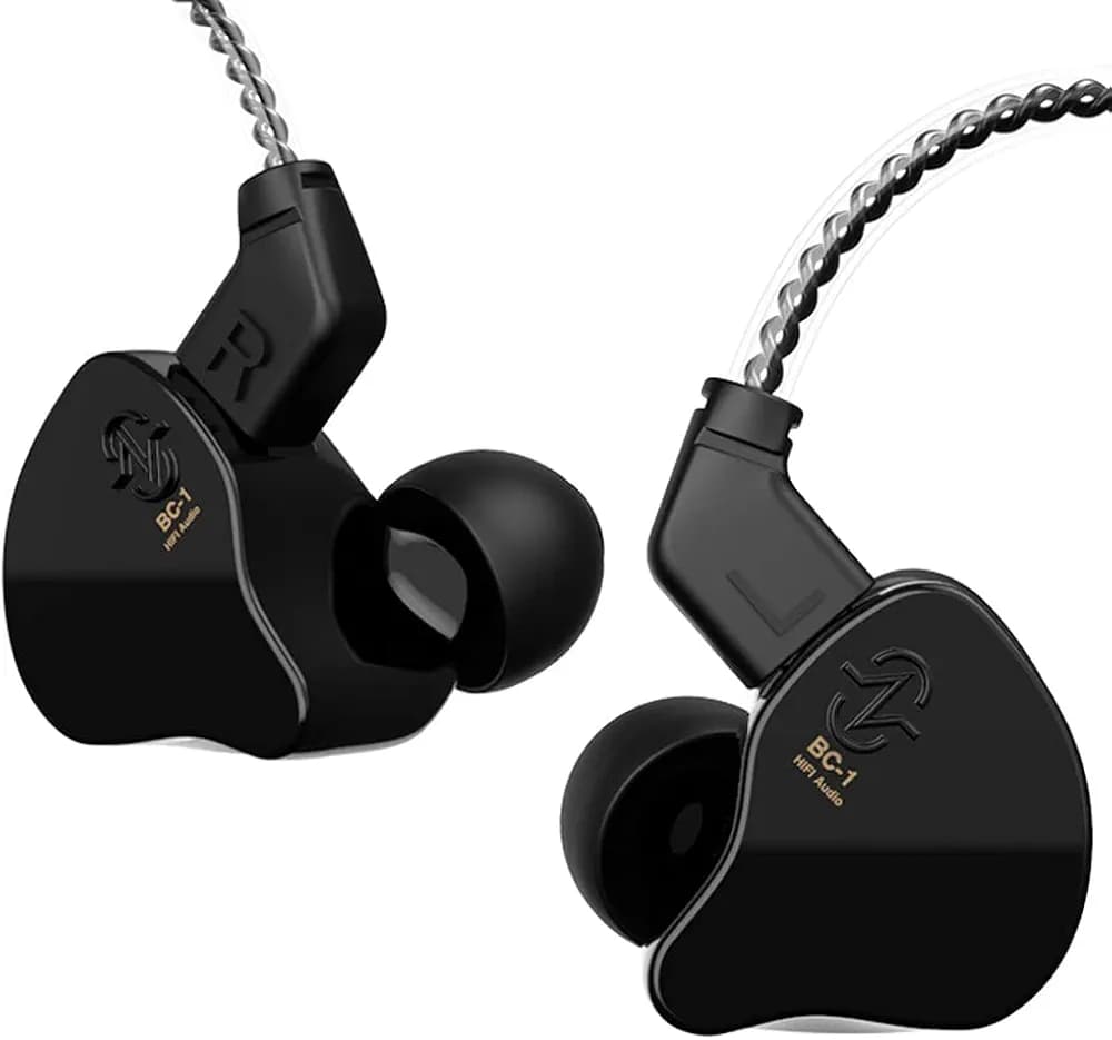 Yinyoo CCZ Melody in Ear Monitors Wired Earbuds in-Ear Earphones Headphones Without Microphone IEM HiFi Bass with 1DD 1BA, Ear fins, 4N OFC Cable for Musicians,Singer,on Stage,Studio