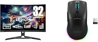 Lenovo Legion-R32qc-30 | 32" (81.2cm) QHD 180Hz Curved Gaming Monitor Legion M220 Wireless RGB Gaming Mouse