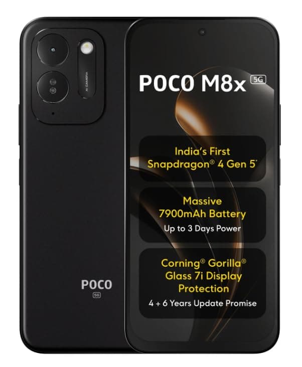 POCO M8x 5G (Black, 128 GB) (6 GB RAM)