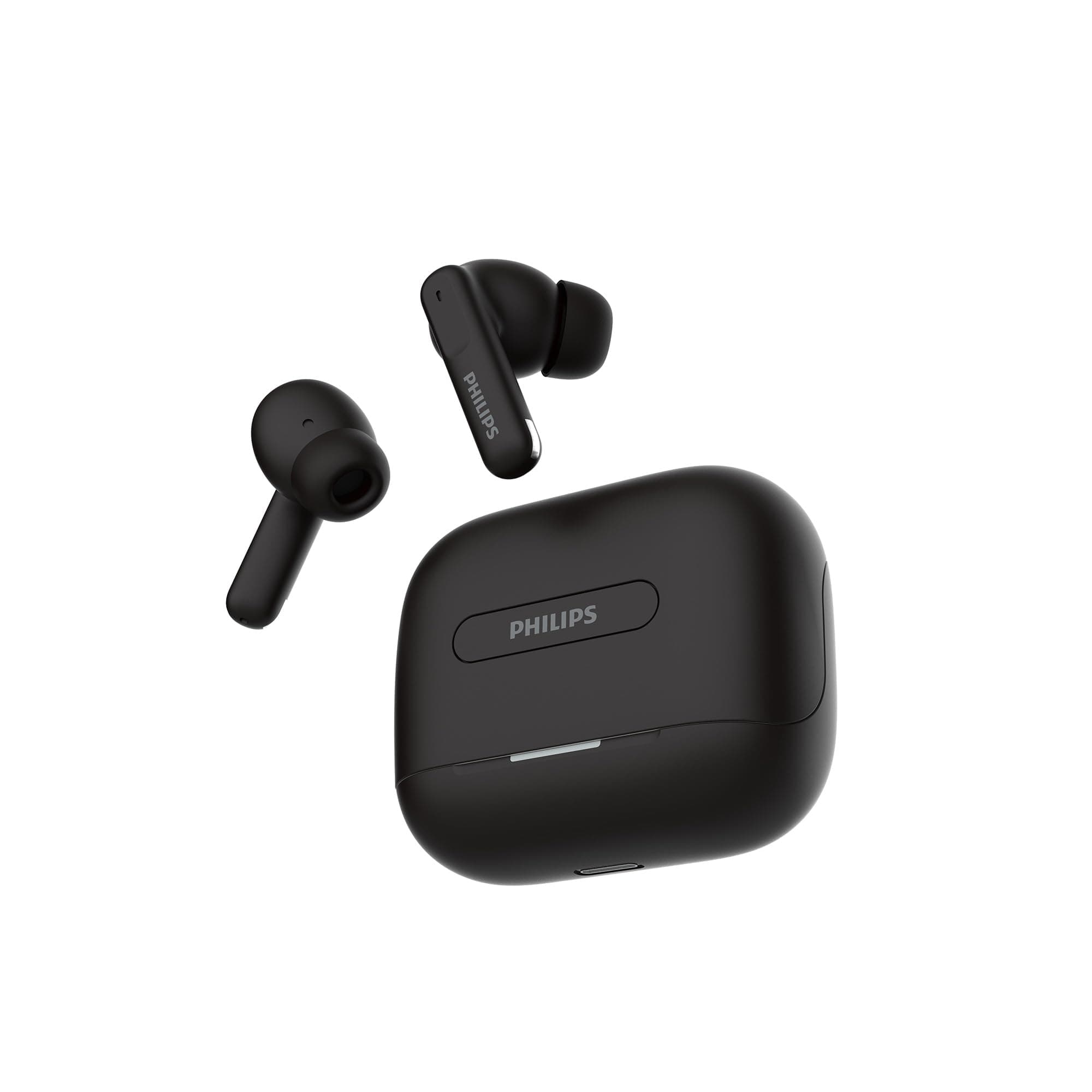 PHILIPS TAT1050BK/94 Truly Wireless Earbuds with ANC, Quad Mic ENC, Up to 50 Hr Playtime, 13mm Neodymium Drivers, Multipoint, IPX5 Water Resistance, F...