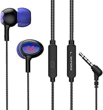 LUMIFORD Ultimate U20 in-Ear Wired Earphones with mic, 10mm Powerful Dynamic Drivers for Effective Bass, HD Sound, Durable Tangle Free Cable (Blue)