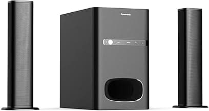 Panasonic SC-HT260GW-K 80 W, 2.1 ch Multimedia Speaker System with Convertible Soundbar & Multi-Connectivity Option (Black)