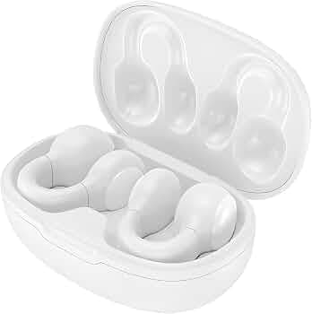 HY ClipFit Open Ear Wireless Earbuds, Earclip Design, BT V5.4, Ultra Low Latency, 80 Hours Long Lasting Playtime, Light Weight, HD Microphone, HD Call...