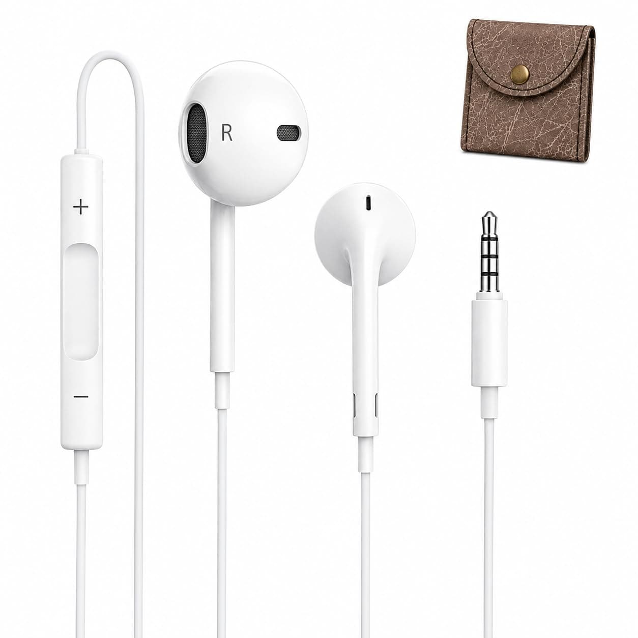 GenZ Earphone,Wired Earphone Turbo BASS Sound for All Devices Full BASS Sound and Clear MIC for Calling (Classic) with Carry Case