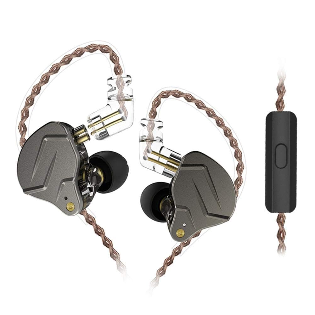 KZ ZSN Pro Metal Earphones 1BA+1DD Hybrid in Ear Headset (Grey)(w/Mic) In-Ear