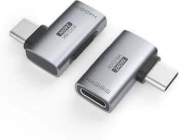 Hagibis 240W 40Gbps 8K USB C Adapter, 2 Pack Male to Female, USB4 Connecter for Thunderbolt 4/3, ROG Ally, Steam Deck, Switch, Dock, Mac, Tablet, iPho...