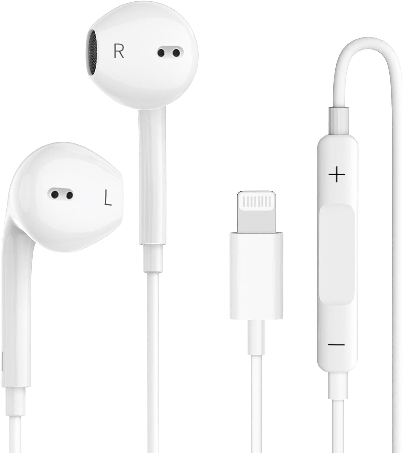 Wired Earphones for iPhon Earbuds with Lighting Connector Plug&Play Built-in Microphone & Remote Control Headsets Compatible with iPhone 14/13/12/11/X...