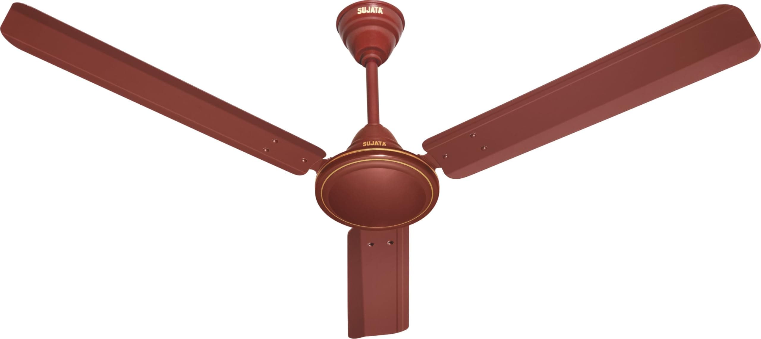 Sujata Ceiling Fan 1200mm | 3-Year Warranty | Ceiling Fan for Living Room/Bedroom, 100% Copper Winding, Powerful airflow, BEE Star Rated (AL 450 - Bro...