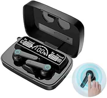 M19 pro Earbud TWS Wireless with Torch,Charging Power Bank,Touch Control Bluetooth Earphone Bluetooth Headset (Black, True Wireless)