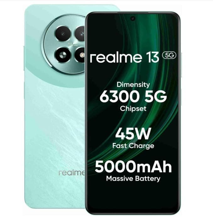 realme 13 5G (Speed Green, 8GB RAM, 256GB Storage) | Expandable Upto 2TB | Up to 18GB Dynamic RAM | 50MP AI Dual Camera | 6.72" AMOLED Display | 45W U...