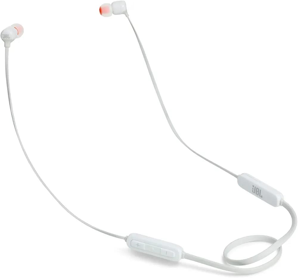 (Renewed) JBL Tune 110BT Pure Bass Wireless in-Ear Headphones with Mic (White)