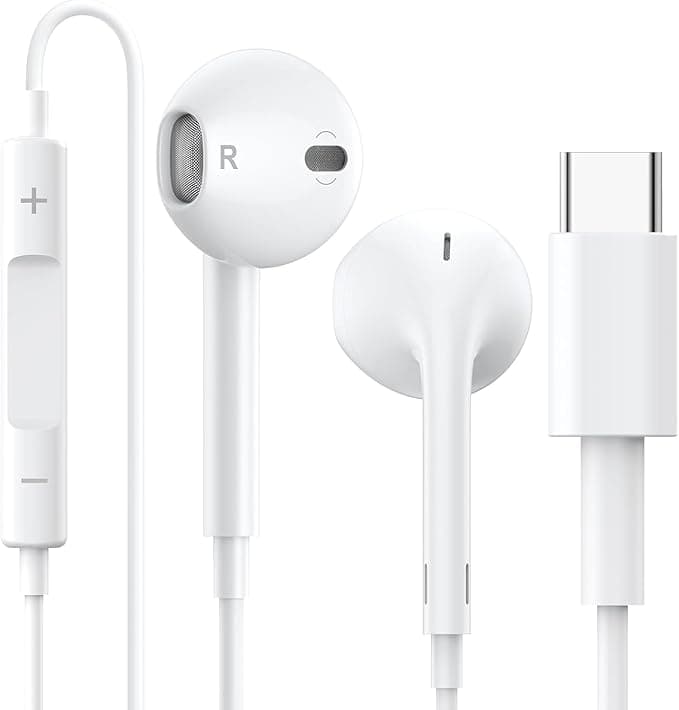 sprtoybat Original Type C Earphone Wired Type-C in Ear Earbuds Only for iPhone 15/15 Plus/15 Pro/15 Pro Max Wired Earphones Noise Isolation Deep Bass ...