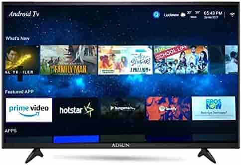 ADSUN 80 cm (32 Inches) HD Ready Smart LED TV A-3200S (Black) (2021 Model)