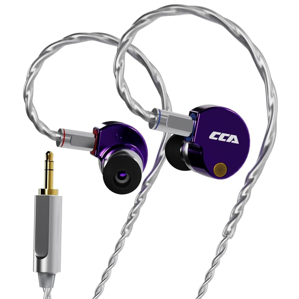 CCA Concept Kart Phoenix Dual Magnet Dynamic Driver IEMs, 10mm LCP Diaphragm, Harman-Tuned, Silver-Plated Detachable Cable, Wired in-Ear Monitors for ...