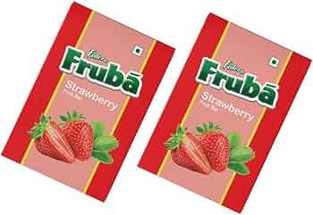 Falero Fruba | Strawberry Fruit Bar | 360gm, 33% Fruit Pulp| 24 Fruit Bars in one box | Pack of 2