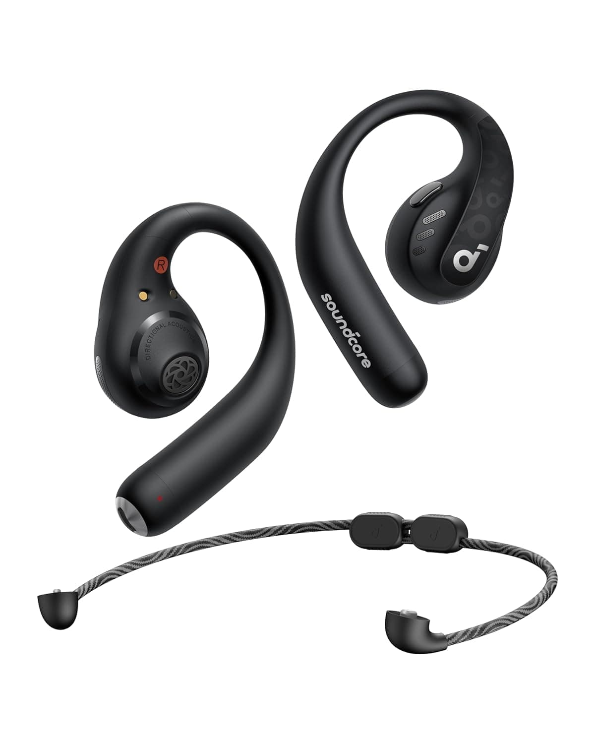 soundcore by Anker AeroFit Pro Open-Ear Headphones, Ultra Comfort, Secure Fit, Ergonomic Design, Rich Sound with LDAC, Bluetooth 5.3, IPX5 Water-Resis...