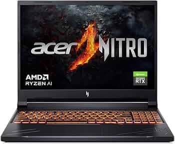 Acer Nitro V 16 AI-Powered Gaming Laptop AMD Ryzen 7-8845HS Processor with RTX 4060 8GB Graphics (16GB DDR5/1TB SSD/Win11 Home/WiFi6/165Hz/57Whr) ANV1...