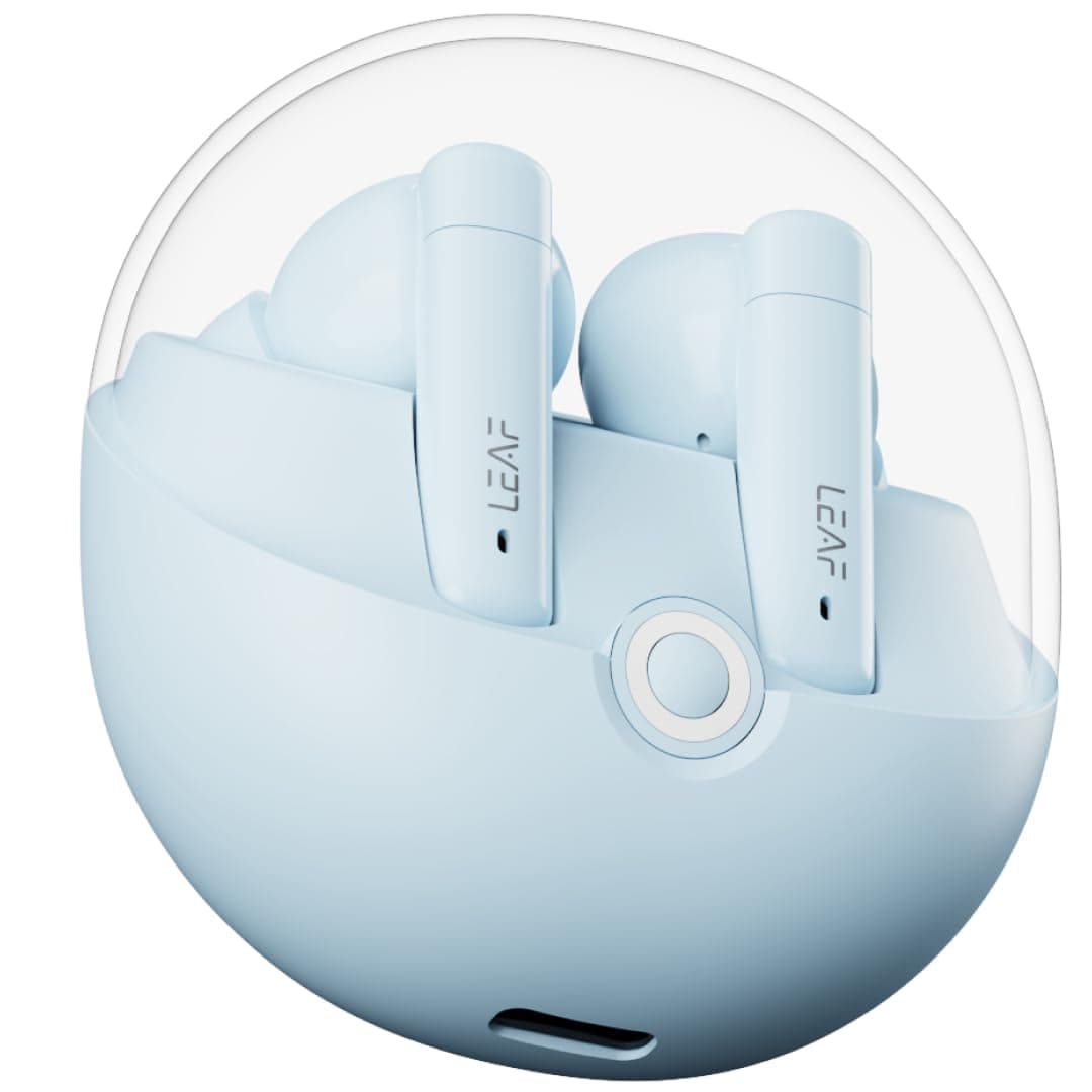 Leaf Buds X514 True Wireless ANC in Ear Earbuds with AI Sound App,Active Noise Cancellation,Transparency Mode,70H Playtime,Quad Mic Enc,40Ms Low Laten...