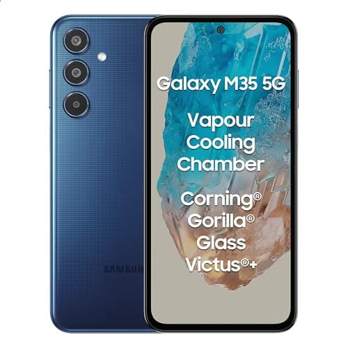 Samsung Galaxy M35 5G (Moonlight Blue,6GB RAM,128GB Storage)| Corning Gorilla Glass Victus+| AnTuTu Score 595K+ | Vapour Cooling Chamber | 6000mAh Bat...