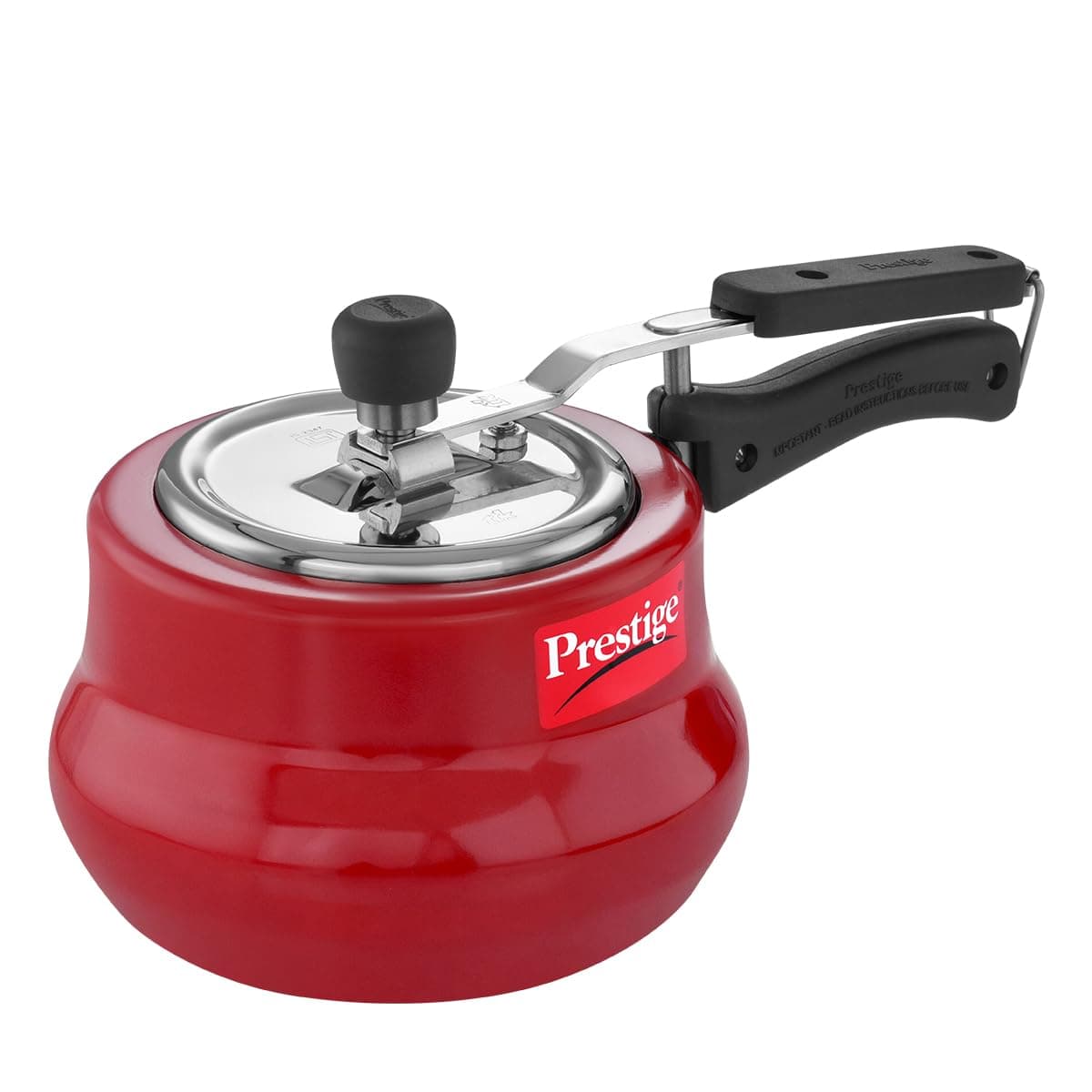 Prestige Svachh, 10752, 3 L, Nakshatra Duo Red Handi, with Deep Lid for Spillage Control, Aluminium, Inner Lid