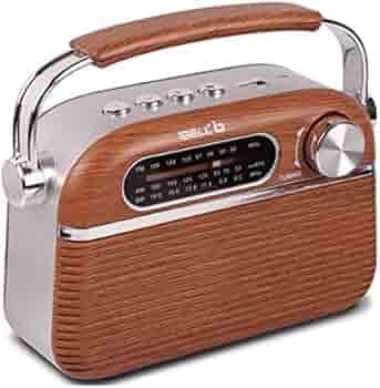 iBELL FM700BT Portable FM Radio with Bluetooth Speaker, USBSDMP3 Player & Dynamic Speaker 3 Band,Brown