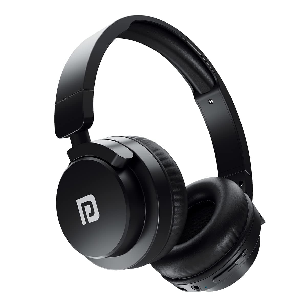 Portronics Muffs M2 Bluetooth Headphones Overear, 40 Hrs Playtime, 40mm Drivers, AUX 3.5mm, Powerful Bass, Laptop & PC Support, Type C Charging Port, Foldable Design(Black)