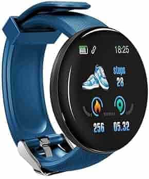 ENGLON Fitness Band for Men Women D18 Smart Bracelet, Smartwatch Activity Tracker (Blue Strap, Free Size)