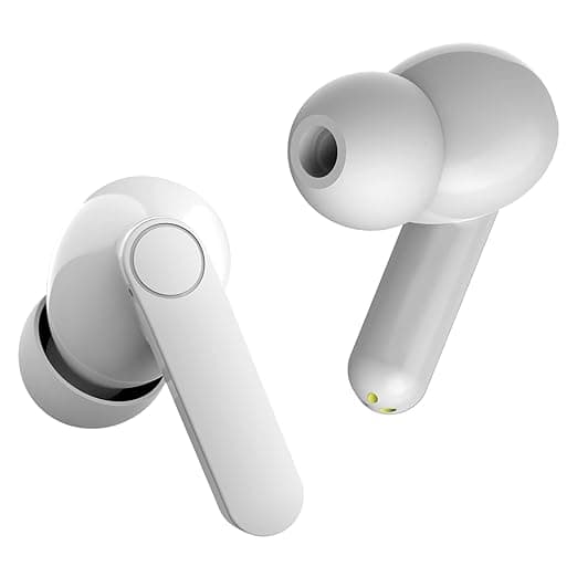 TAGG Liberty Buds Pro Bluetooth Truly Wireless in Ear Earbuds with mic Gaming Mode, BassX Mode, Quad Mic, & Fast Charge (White) [Just Launched] In-Ear