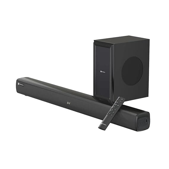 Portronics Pure Sound 102 Bluetooth Soundbar 160W with Wireless woofer(Black) Soundbar Speakers