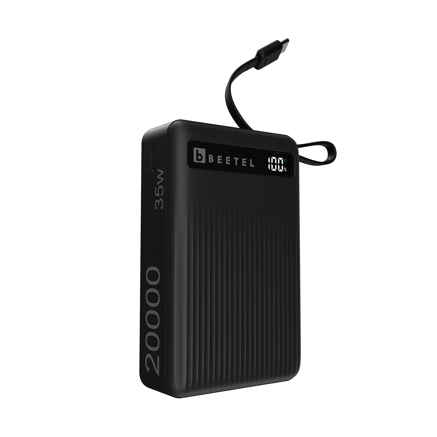 Beetel Power Bank Volte PB35N Nano 20000mAh 35W with Built-in Type C Cable | USB Type C & A port|Multi Prot...