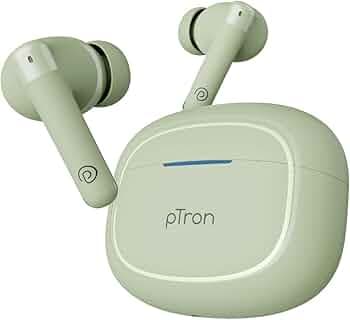 pTron Newly Launched Bassbuds Duo Pro TWS Earbuds, TruTalk AI-ENC Calls, 38H Playtime, Deep Bass, Movie/Music Modes, In-Ear Bluetooth 5.3 Headphone wi...