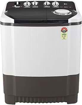 LG 8Kg Semi Automatic Washing Machine, Roller Jet Pulsator + Soak, (P8015SGAZ,Dark Gray)