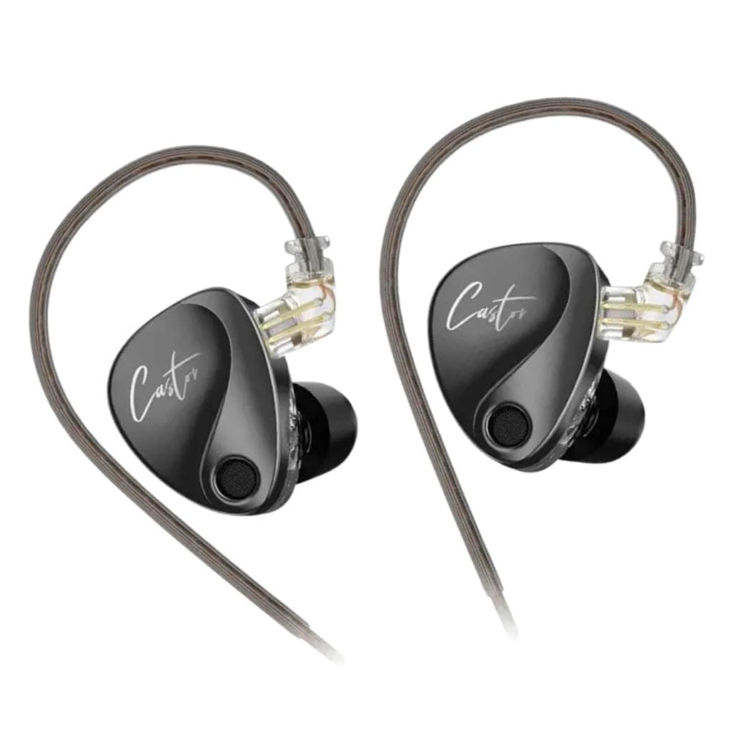 KZ Castor IEM Wired in Ear Monitors Earphone, 10mm Dual Magnetic + 8mm Dynamic Driver in-Ear Earphone, Harman Target with Improved Bass Version,4-Tuni...