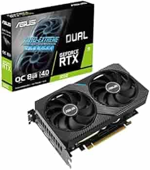 ASUS Dual GeForce RTX 3050 OC Edition 8GB GDDR6 RAM Graphics Card 128 bit 2560 CUDA Cores PCIE 4.0 3 Years Warranty High End Gaming Mining Editing