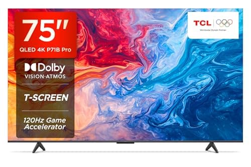 TCL 189 cm (75 inches) 4K Ultra HD Smart QLED Google TV 75P71B Pro (Black)