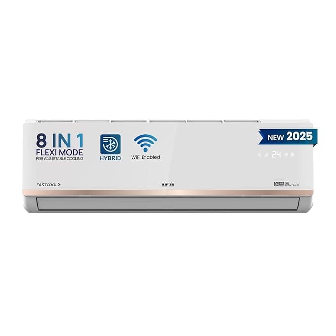 IFB 2025 Model Gold Pro Smart Series 1.5 Ton 5 Star Split AC with inbuilt Wifi and Hybrid Technology, Works upto 55°C, 4-Way Swing, Higher Cooling Capacity, Self-Clean & AI - White (CI205GN32SGN1)