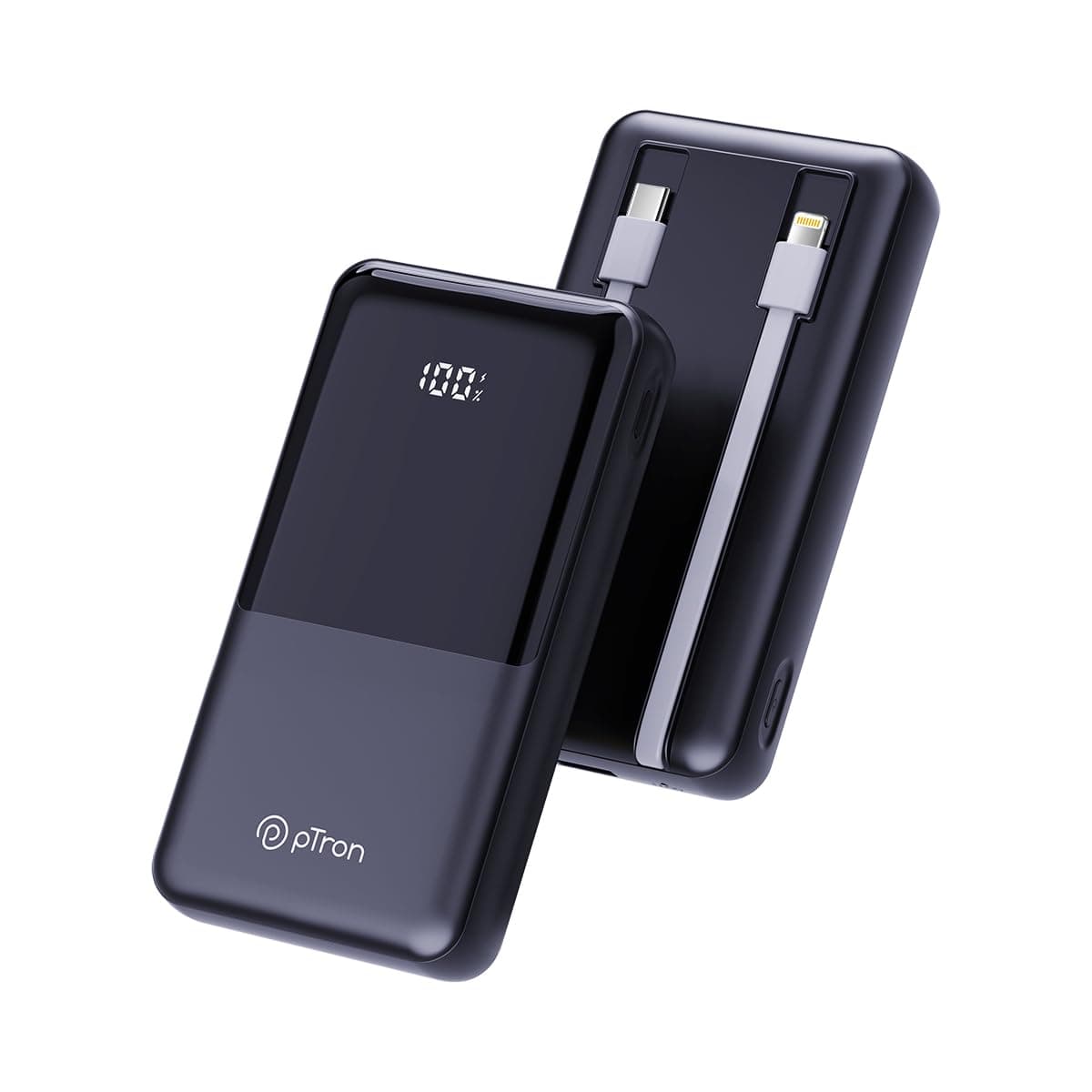 pTron Dynamo Power 20000mAh 22.5W Super Fast Charging Power Bank with Quick Charge & 20W Power Delivery, Built-in Charging Cables, 4 Outputs, Type-C I...