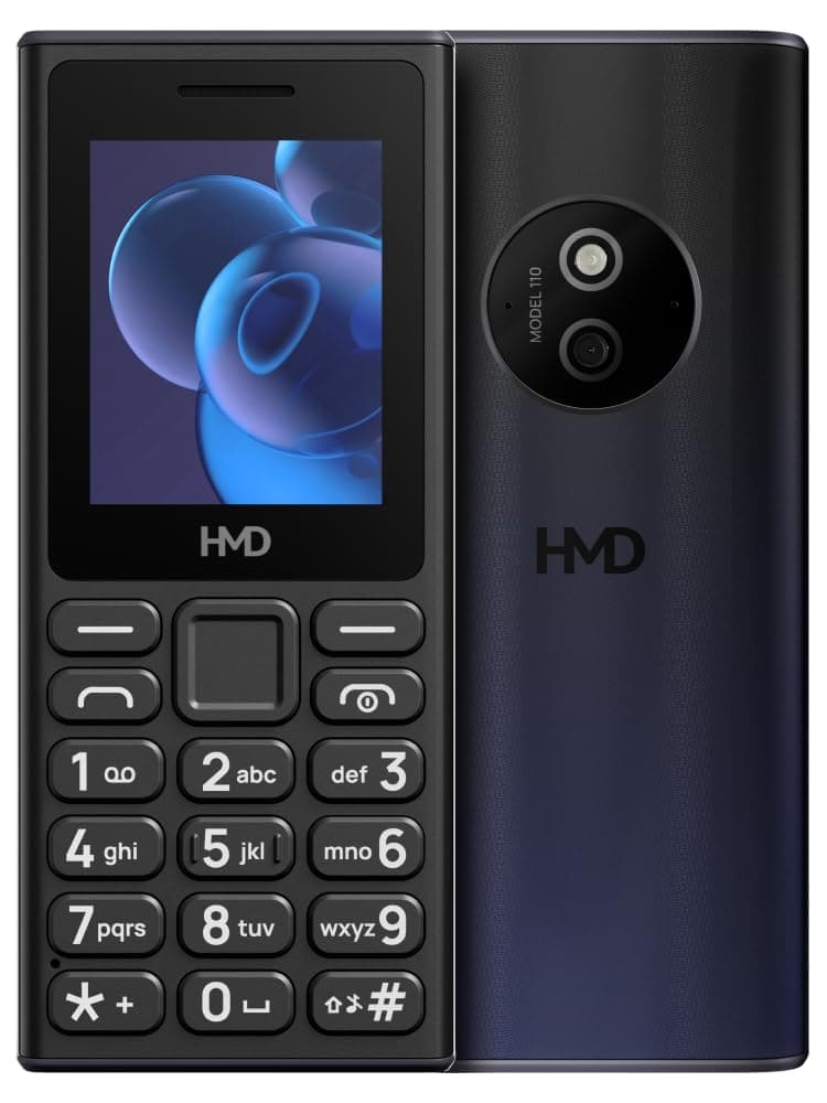 HMD 110 Keypad Phone with Built-in Scan & Pay UPI App, Rear Camera, Long-Lasting Battery, Wireless FM Radio | Black