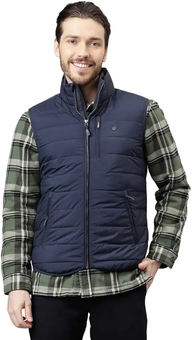 Woodland Men Sleeveless Quilted Regular Fit Polyester Jackets
