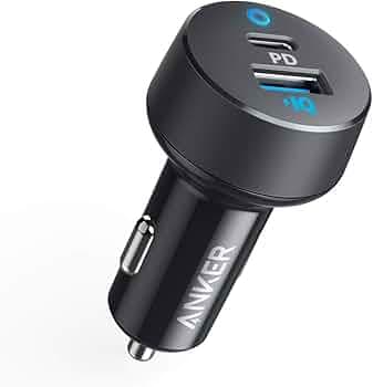 Anker 35W Dual Port Pd Car Charger, Powerdrive Pd+2 (3X Faster), Usb-A & Usb-C Port, 1 Pd And 1 Piq, With Power Delivery For Iphone, Samsung, Tablet A...